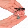 KINK Srebrny zacisk z dzwoneczkiem 6 cm - metalowy klips dekoracyjny