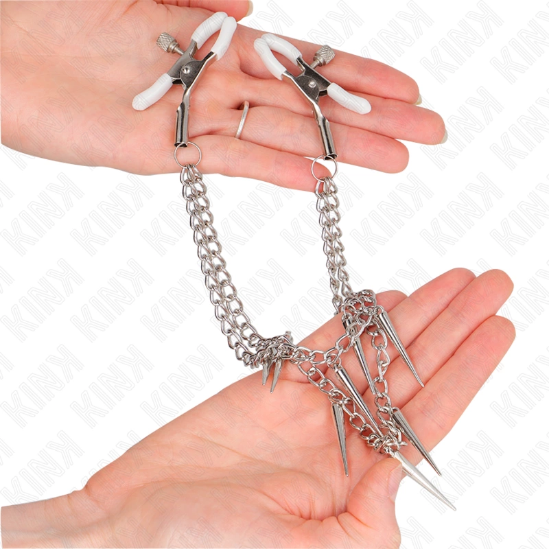 KINK Zaciski na sutki z łańcuszkami 30 cm - metalowe KINK Zaciski na sutki z łańcuszkami 30 cm - metalowe