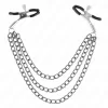 Adjustable Nipple Clamps with Triple Chains Black 20/23/28cm - Anelma Adjustable Nipple Clamps with Triple Chains Black 20/23/28cm