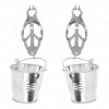 Japanese Clover Silver Nipple Clamps with Adjustable Buckets