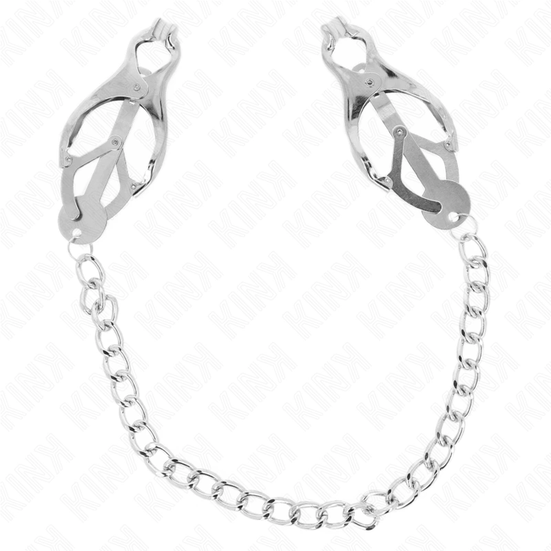 Japanese Clover Clamp Set with Silver Chain 30cm - Precision Steel Design Japanese Clover Clamp Set with Silver Chain 30cm - Precision Steel Design