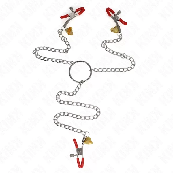 Bell Triple Clamps Red - Adjustable Chain System 30 cm