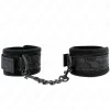 Dark Lace Neoprene Adjustable Wrist Cuffs Black 20-29cm x 5cm