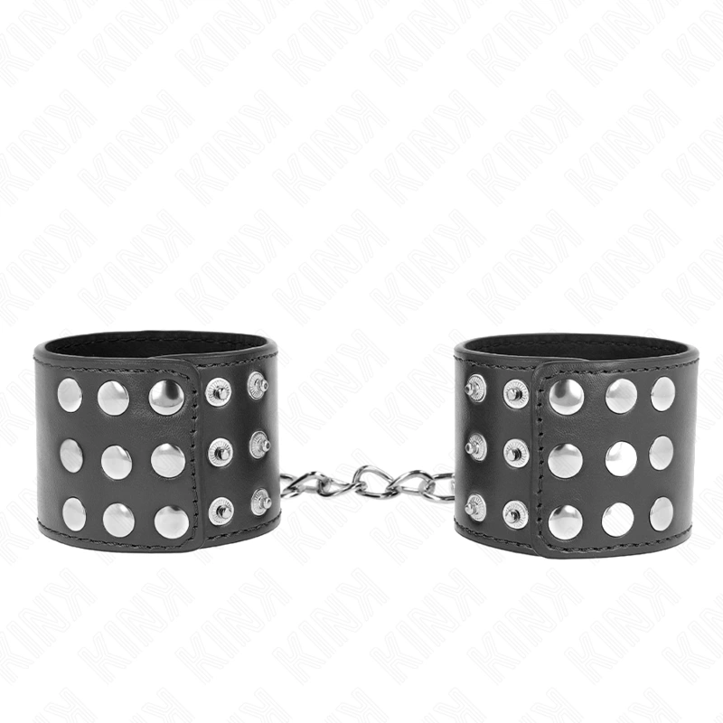 Adjustable Black Wrist Restraints with Snap Fasten 19-24cm x 5.5cm