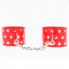 Adjustable Red Wrist Restraints with Rivets 19-24cm x 5.5cm