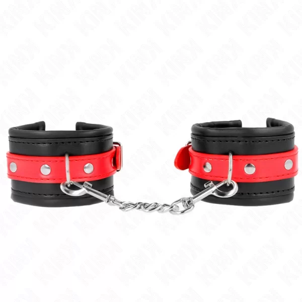 Wrist Restraints Black & Red Adjustable 17-28 cm Ergonomic Design