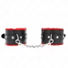 Premium Fur-Lined Adjustable Wrist Restraints Red-Black 17-29cm