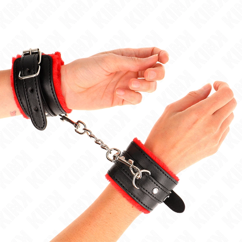 KINK Premium opaski na nadgarstki czerwone z czarnym paskiem 17-29 cm