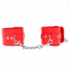 Adjustable Red Wrist Restraints with Padlock Closure 16-23cm x 5.5cm