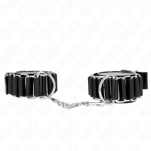 Hinge-Like Adjustable Black Wrist Restraints 16-22 cm x 3.5 cm