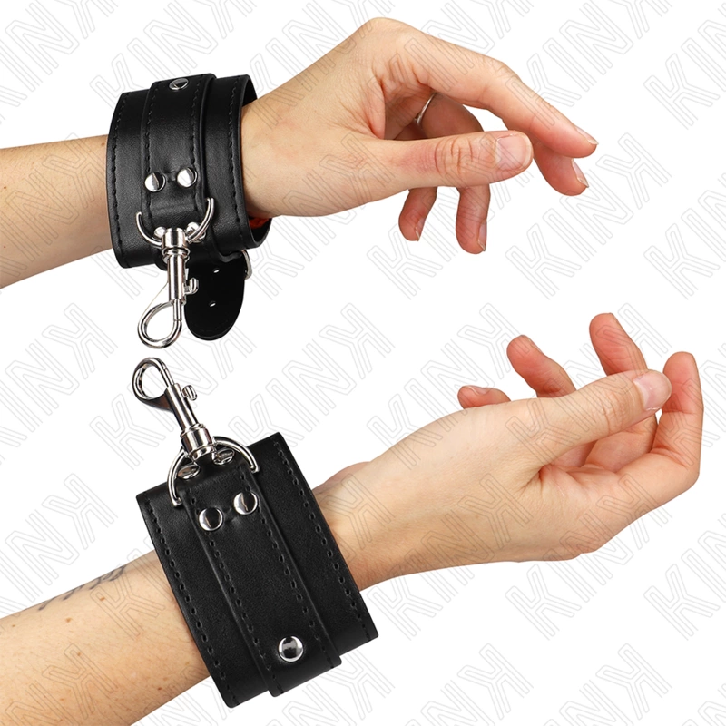 Lockable Adjustable Wrist Restraints Black 21-28cm x 5.5cm Secure Fit