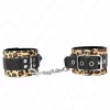 Leopard Genuine Leather Adjustable Wrist Restraints 18-29 cm x 5.5 cm