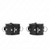 Heavy Wrist Restraints with Black Fur Lining Adjustable 20-30cm - Anelma Heavy Wrist Restraints with Black Fur Lining Adjustable 20-30cm