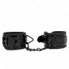 Diamond Pattern Adjustable Wrist Restraints Black 17-26 cm