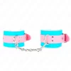 Cute Wrist Restraints Blue/Pink Adjustable 16-28cm x 5cm