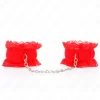 Lace Elastic Wrist Restraints Red - Adjustable Soft Comfort Cuffs Lace Elastic Wrist Restraints Red - Adjustable Soft Comfort Cuffs