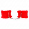 Furry Lined Adjustable Wrist Restraints Red 17-31 cm x 7 cm - Anelma Furry Lined Adjustable Wrist Restraints Red 17-31 cm x 7 cm
