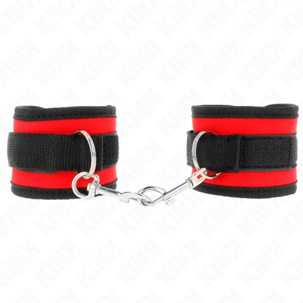 Adjustable Nylon Wrist Restraints Red-Black 18-35 cm x 6 cm