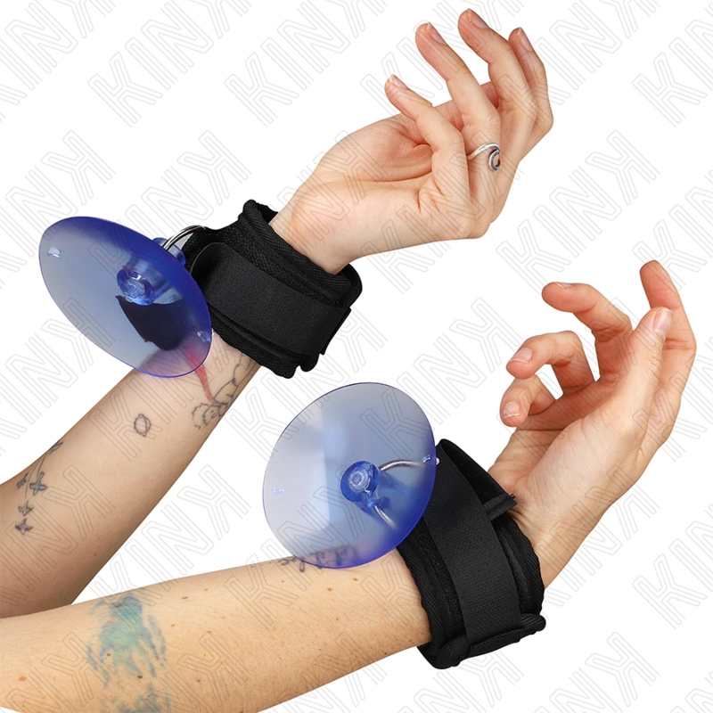 Suction Cup Wrist Restraints Black Adjustable 29-40 cm x 5 cm