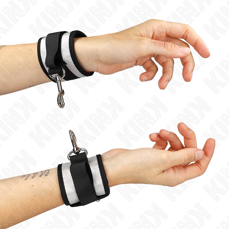 Neoprene Wrist Cuffs Grey 23x5cm - Adjustable