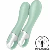 Air Pump Vibrator 3 G-Spot Mint Adjustable Silicone Model