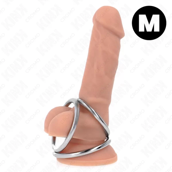Triple Chrome Steel Intimate Ring Set 3.8-5 cm