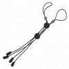 Black Detail Adjustable Nipple Clamps with Elastic Band - Metal