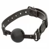 Nocturnal Silicone Ball Gag Black - Adjustable Comfort Fit