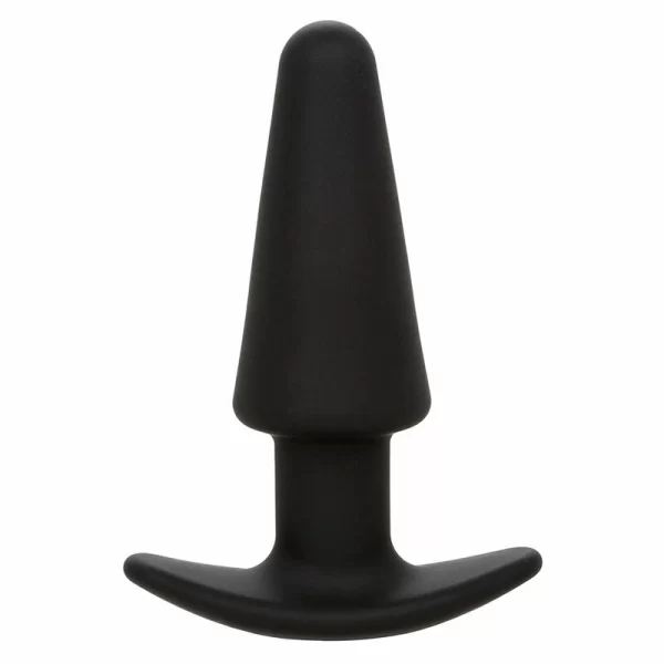 Rock Bottom Tapered Silicone Black Plug 10-Mode USB Rechargeable