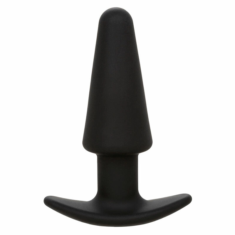 Rock Bottom Tapered Silicone Black Plug 10-Mode USB Rechargeable