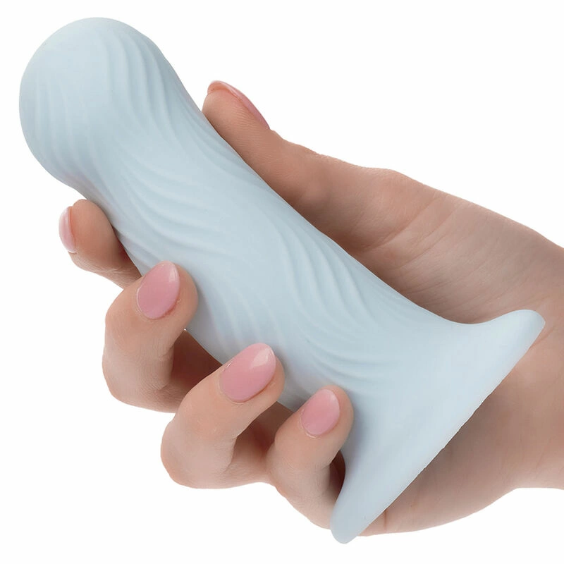 Wave Rider Foam Intimate Plug Blue Silicone Flexible Base