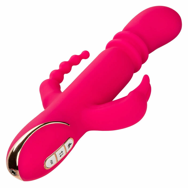 Jack Rabbit Signature Heated Silicone Triple Fantasy Pink