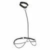 Euphoria Chain Halter & Leash Plus Size - Velvet & Vegan Leather