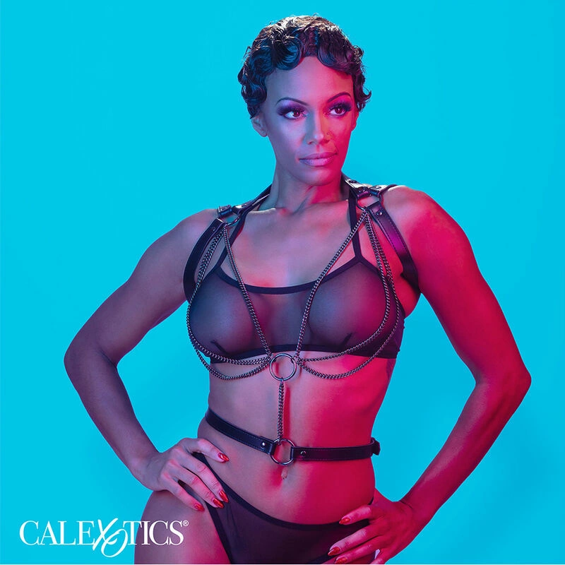 CalExotics Euphoria Halter UprzÄ…Å¼ Multichain Premium Vegan Leather