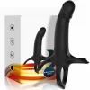 Vibrating Silicone Ring & Intimate Machine Black 138mm