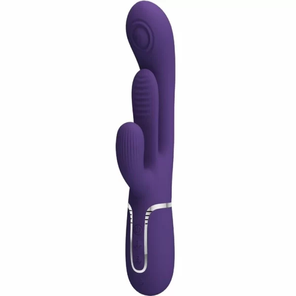 Shania Triple System Intimate Vibrator Purple Silicone USB
