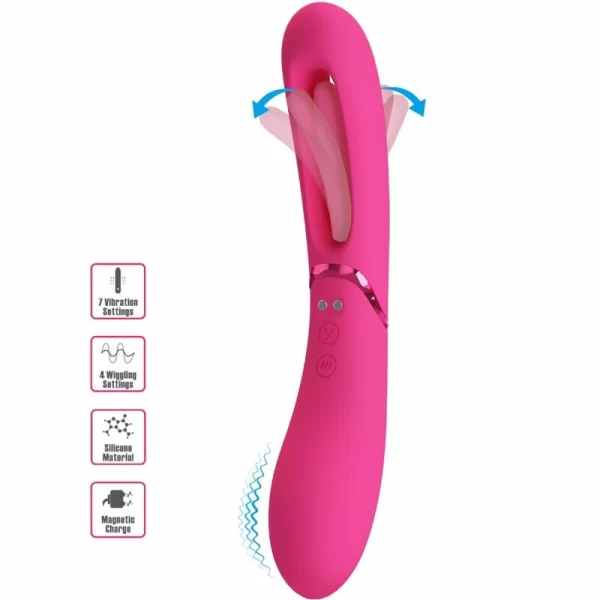 MC63 Pink Intimate Massager 7 Modes Ergonomic Silicone