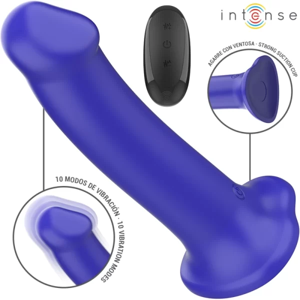 Victoria Dark Blue 10-Mode Silicone Intimate Device with Remote Control