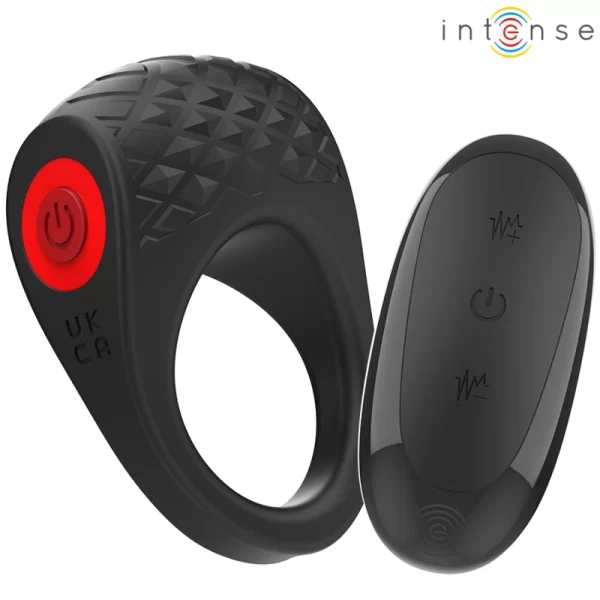 Clover Black Vibrating Ring with Remote