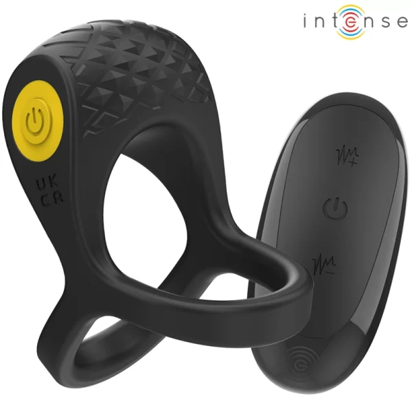 Alex Black Dual Vibrating Ring with 10 Modes & Remote Control
