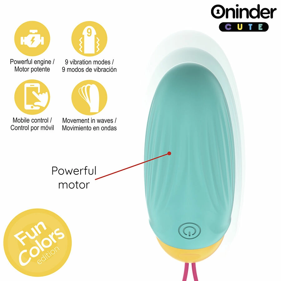 ONINDER CUTE Silikonowe Jajko Wibracyjne Sterowane AplikacjÄ… Bluetooth IPX7