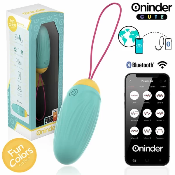 CUTE Vibrating Rotating Silicone Gem Egg - App-Controlled