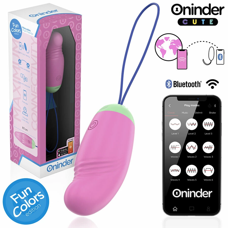 CUTE 360Â° Silicone Smart Intimate Egg - App & USB