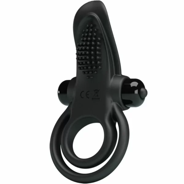 BI-210203 Dual Motor Silicone Intimate Ring Black 10 Modes