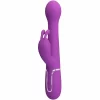 Dejon 3-in-1 Multifunction Rabbit Vibrator Purple Silicone