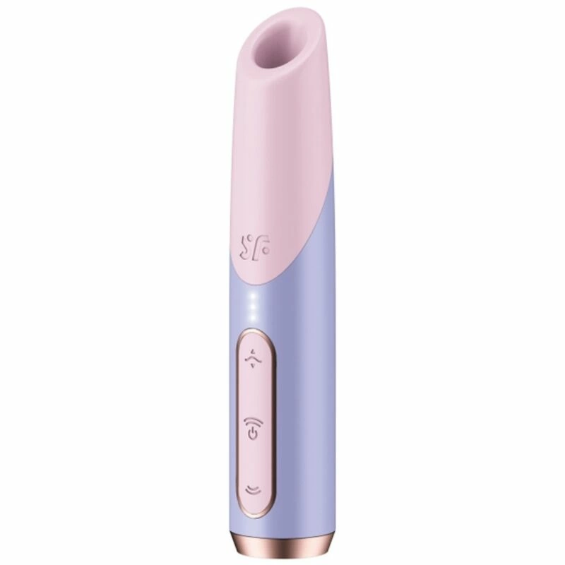Bold Kiss Wave Pink-Violet Compact Air Pulse Device Silicone