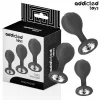 Toys Silicone Plug Set 3 Sizes with Decorative Gem Base