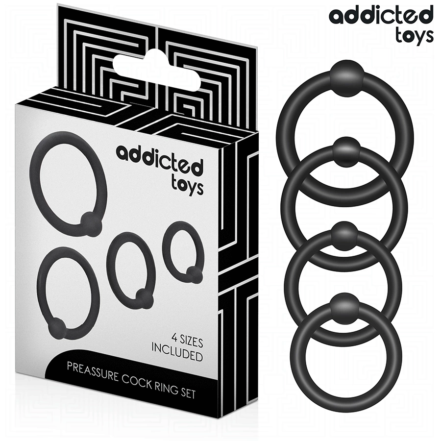 Toys Silicone Adjustable Pressure Rings Set - 4 Sizes
