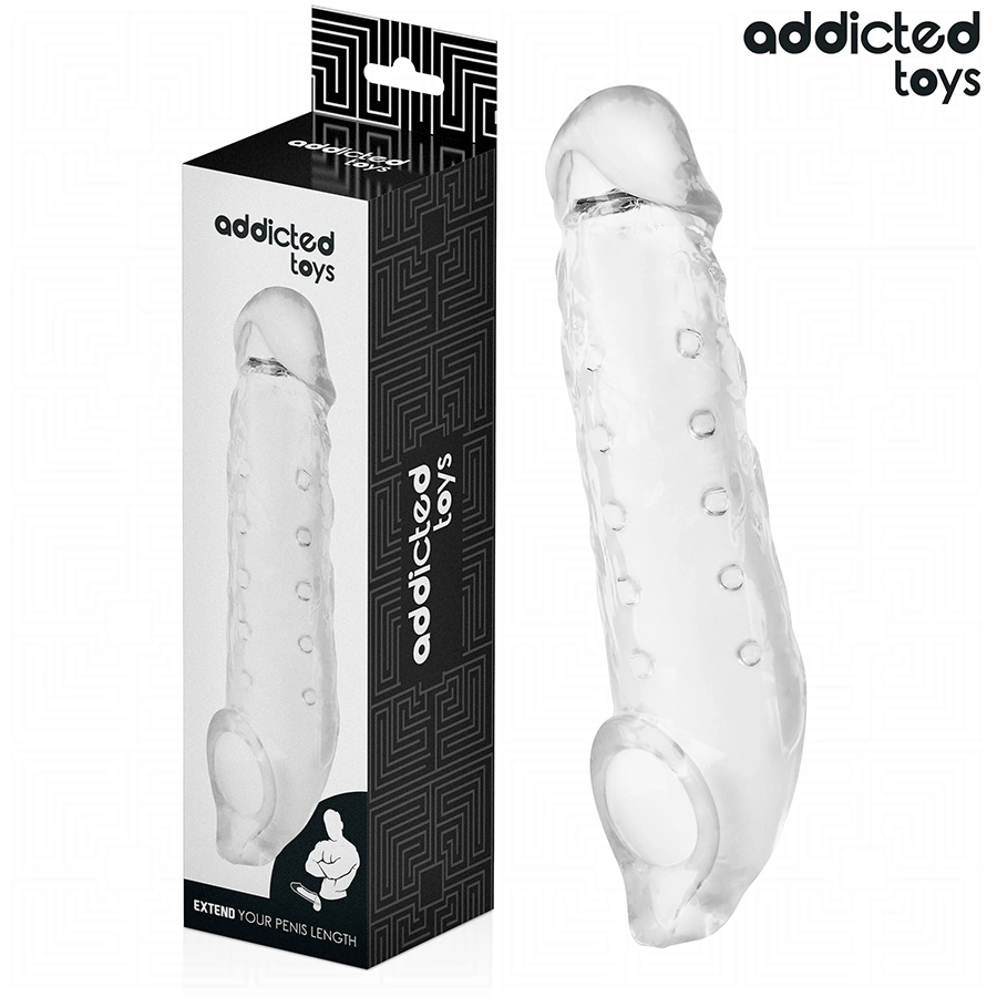 Toys Transparent Extension Sleeve M 27 cm - Flexible Enhancer Toys Transparent Extension Sleeve M 27 cm - Flexible Enhancer