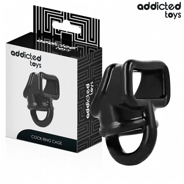 Toys Model 8435565956813 Black Support Cage Ring - Adjustable Silicone System